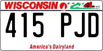 WI license plate 415PJD
