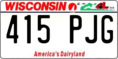 WI license plate 415PJG