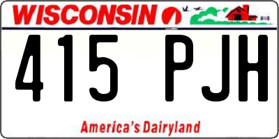 WI license plate 415PJH