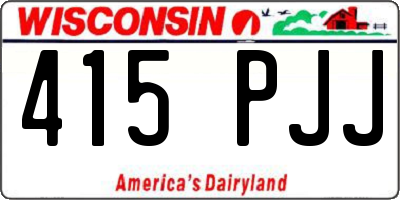 WI license plate 415PJJ