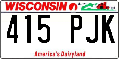 WI license plate 415PJK