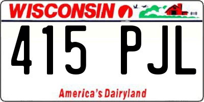 WI license plate 415PJL