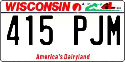WI license plate 415PJM