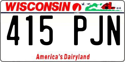 WI license plate 415PJN