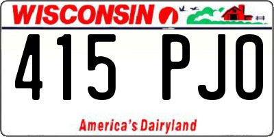 WI license plate 415PJO