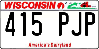 WI license plate 415PJP