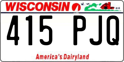 WI license plate 415PJQ