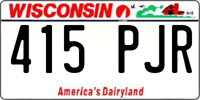 WI license plate 415PJR