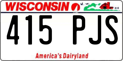 WI license plate 415PJS