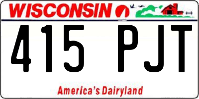 WI license plate 415PJT
