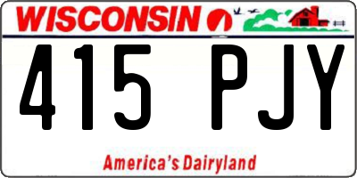 WI license plate 415PJY