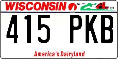 WI license plate 415PKB