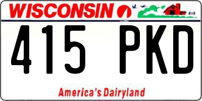 WI license plate 415PKD