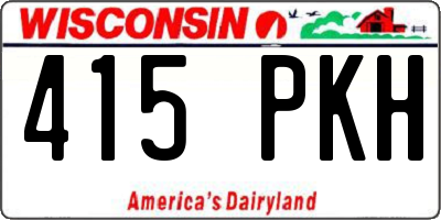 WI license plate 415PKH