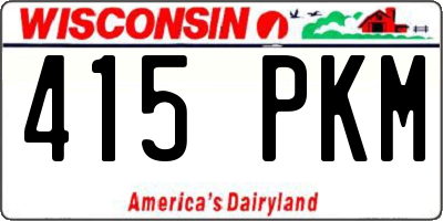 WI license plate 415PKM
