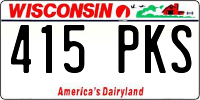 WI license plate 415PKS