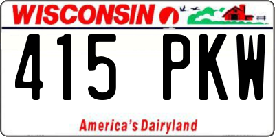 WI license plate 415PKW