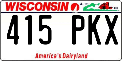WI license plate 415PKX