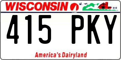 WI license plate 415PKY