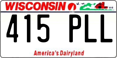 WI license plate 415PLL