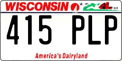 WI license plate 415PLP