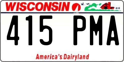 WI license plate 415PMA