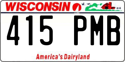 WI license plate 415PMB
