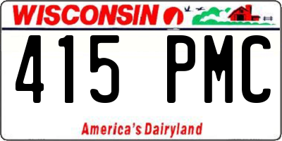 WI license plate 415PMC