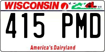 WI license plate 415PMD