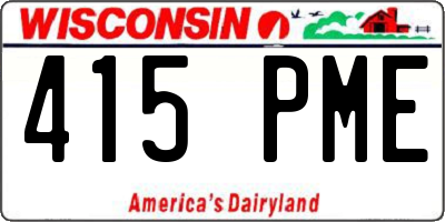WI license plate 415PME