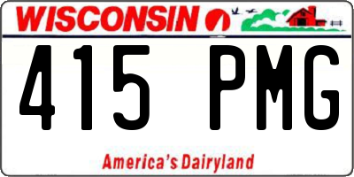 WI license plate 415PMG