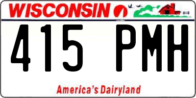 WI license plate 415PMH