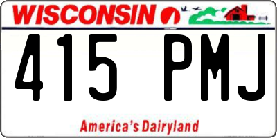 WI license plate 415PMJ