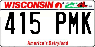 WI license plate 415PMK