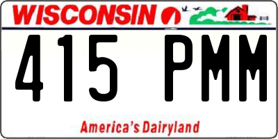 WI license plate 415PMM