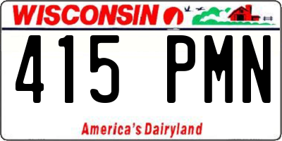 WI license plate 415PMN