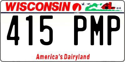 WI license plate 415PMP