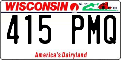 WI license plate 415PMQ