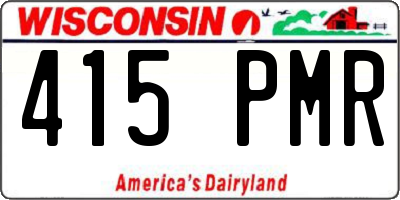 WI license plate 415PMR