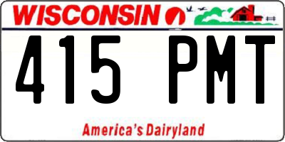 WI license plate 415PMT