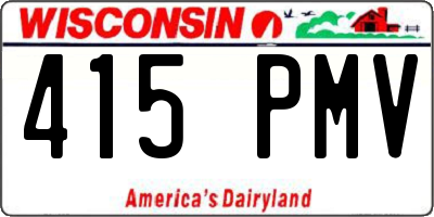 WI license plate 415PMV