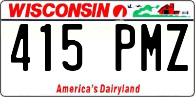 WI license plate 415PMZ