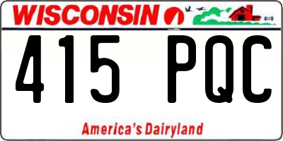 WI license plate 415PQC