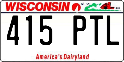 WI license plate 415PTL