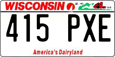 WI license plate 415PXE