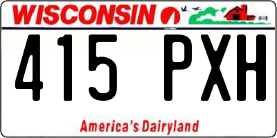 WI license plate 415PXH