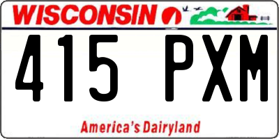 WI license plate 415PXM