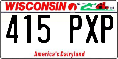 WI license plate 415PXP
