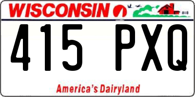 WI license plate 415PXQ