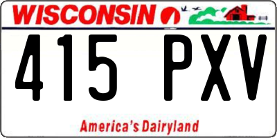 WI license plate 415PXV